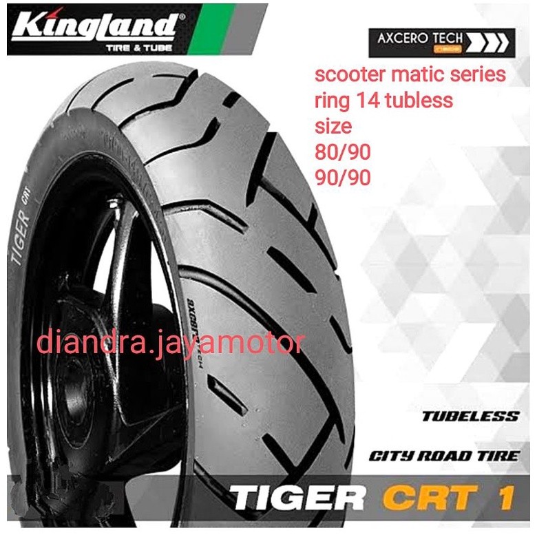 ban tubles kingland tiger crt 001 ring 14 series scooter matic (80/90 - 90/90 ) free pentil 100%