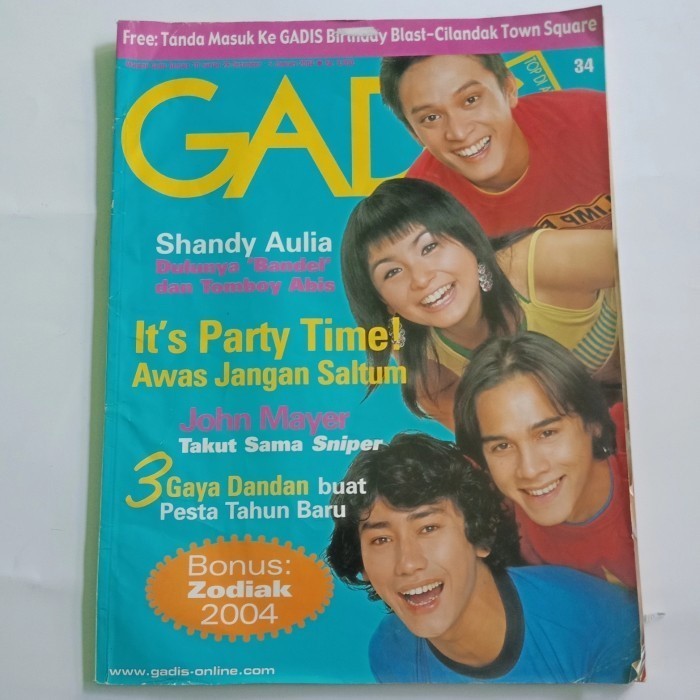 Majalah GADIS Edisi Januari 2004 Cover Yogi Laras Rio Revaldo