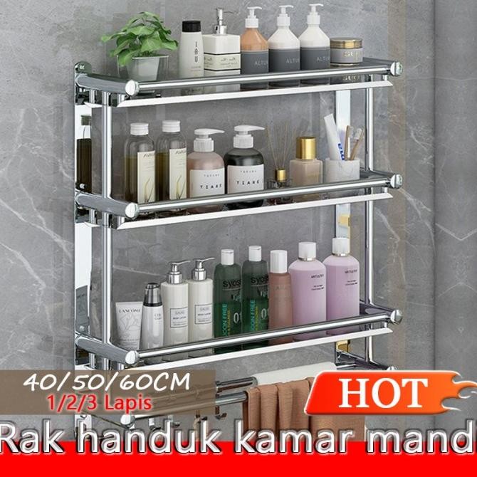 Rak Sabun Kamar Mandi Stainless Rak Dinding Wc Tempel Gantung