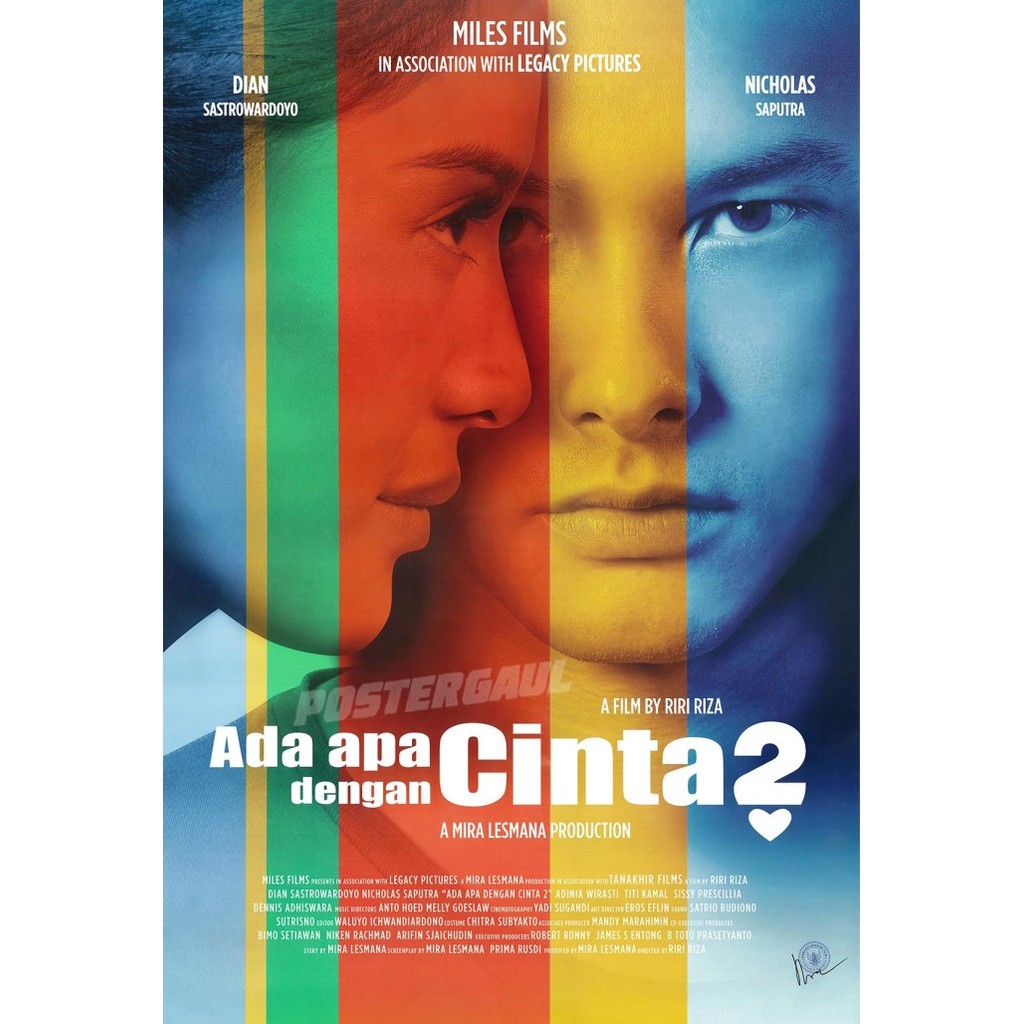 Poster Film Ada Apa Dengan Cinta 2 - Original Indonesian One Sheet Original