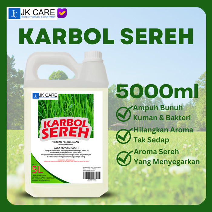 

PROMO Jkcare karbol sereh 5000ml PREMIUM ANTIBACTERIAL