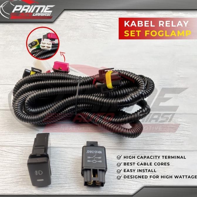 Kabel Relay Set Foglamp Agya Ayla Sigra Calya Rush Terios Avanza Xenia