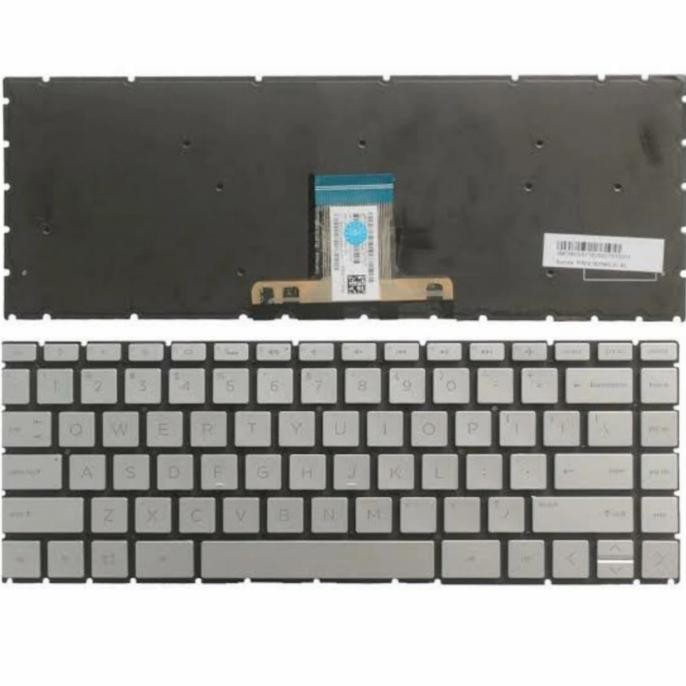 Produk Baru!! Keyboard HP 14s-dk0005au 14s-dk0024au 14s-dk0073au 14s-dk0002au Silver