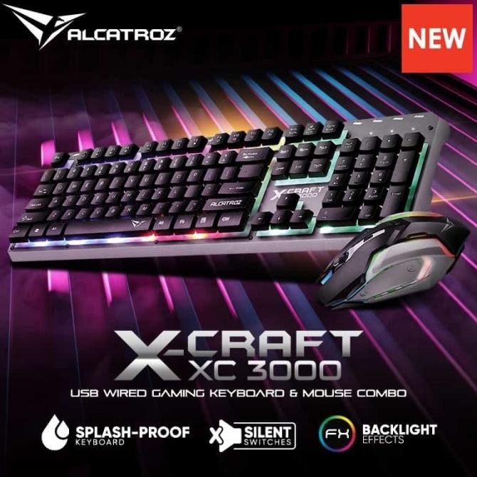 Produk Baru Alcatroz X Craft XC3000 Keyboard Mouse Gaming