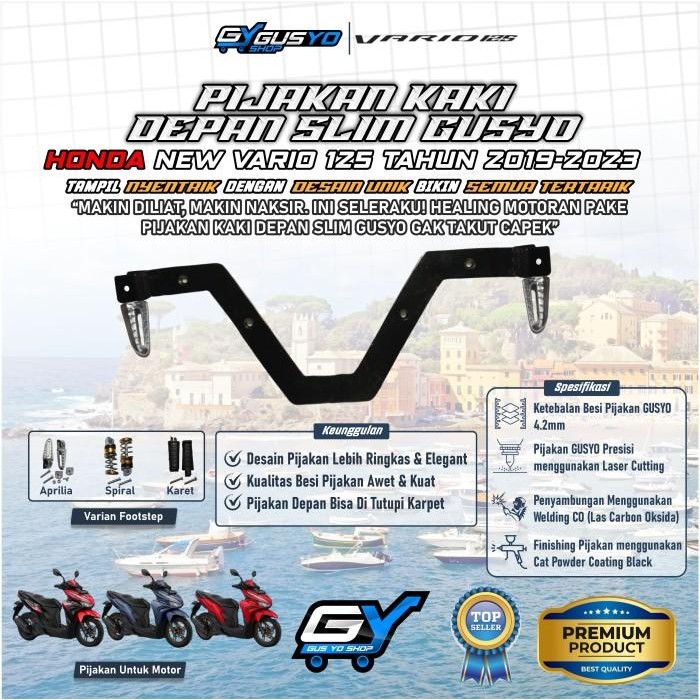 Footstep Depan Pijakan kaki Vario new 150/125 2018-2023 fulset flatbar Original
