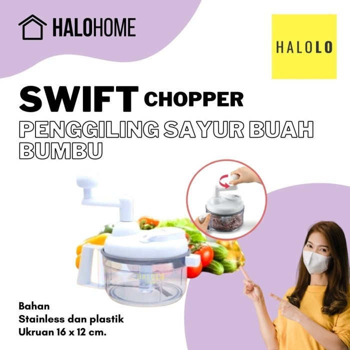 

KOMPLIT Swift Chopper Penggiling Pemotong Menghaluskan Sayur Buah Bumbu