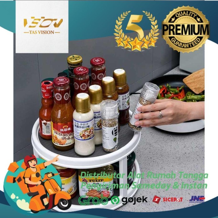 

GRATIS ONGKIR PROMO Rak Botol Tempat Bumbu Dapur Kitchen Model Putar TASVISION