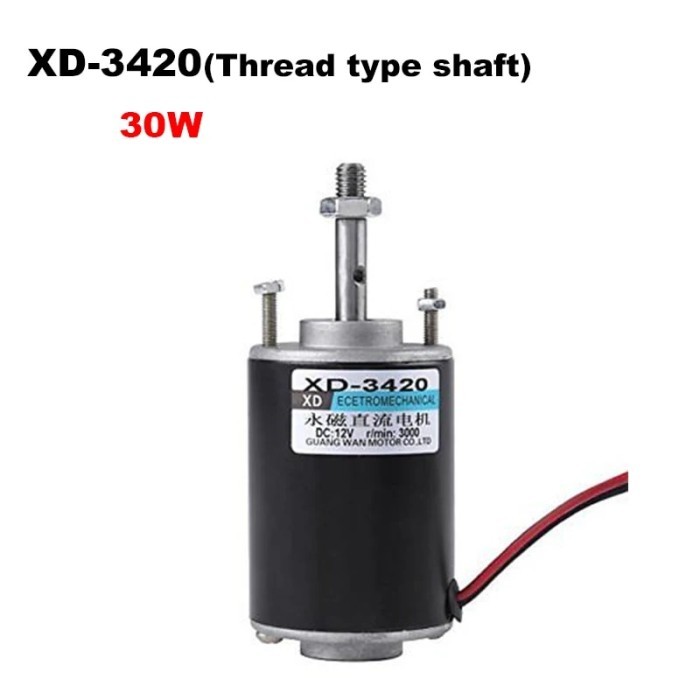 12V 24V DC 30W GEAR MOTOR XD 3420 SPEED REGULATING MOTOR 3500RPM