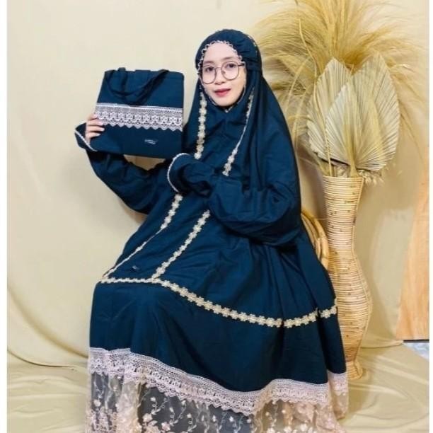 Mukena haji renda JUMBO Mukena haji potongan berlengan Mukena setelan lembut premium