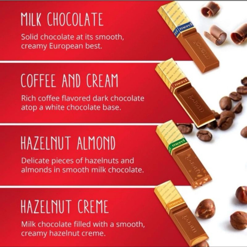 

MERCI FINEST SELECTION Chocolate Red Box 250gr import chocolate Storck