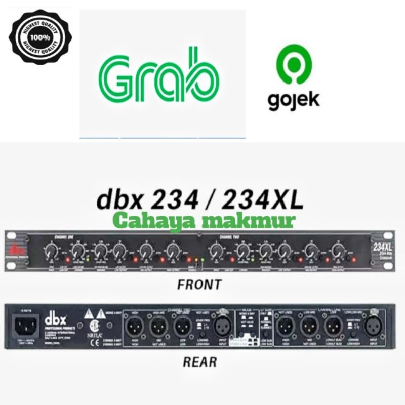 crossover DBX 234 / 234XL stereo 2 way / 3 way / 4 way crossover equalizer