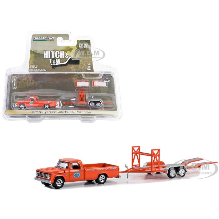 32290-A Greenlight 1967 Dodge D-100 Pickup Tandem Car Diecast D100