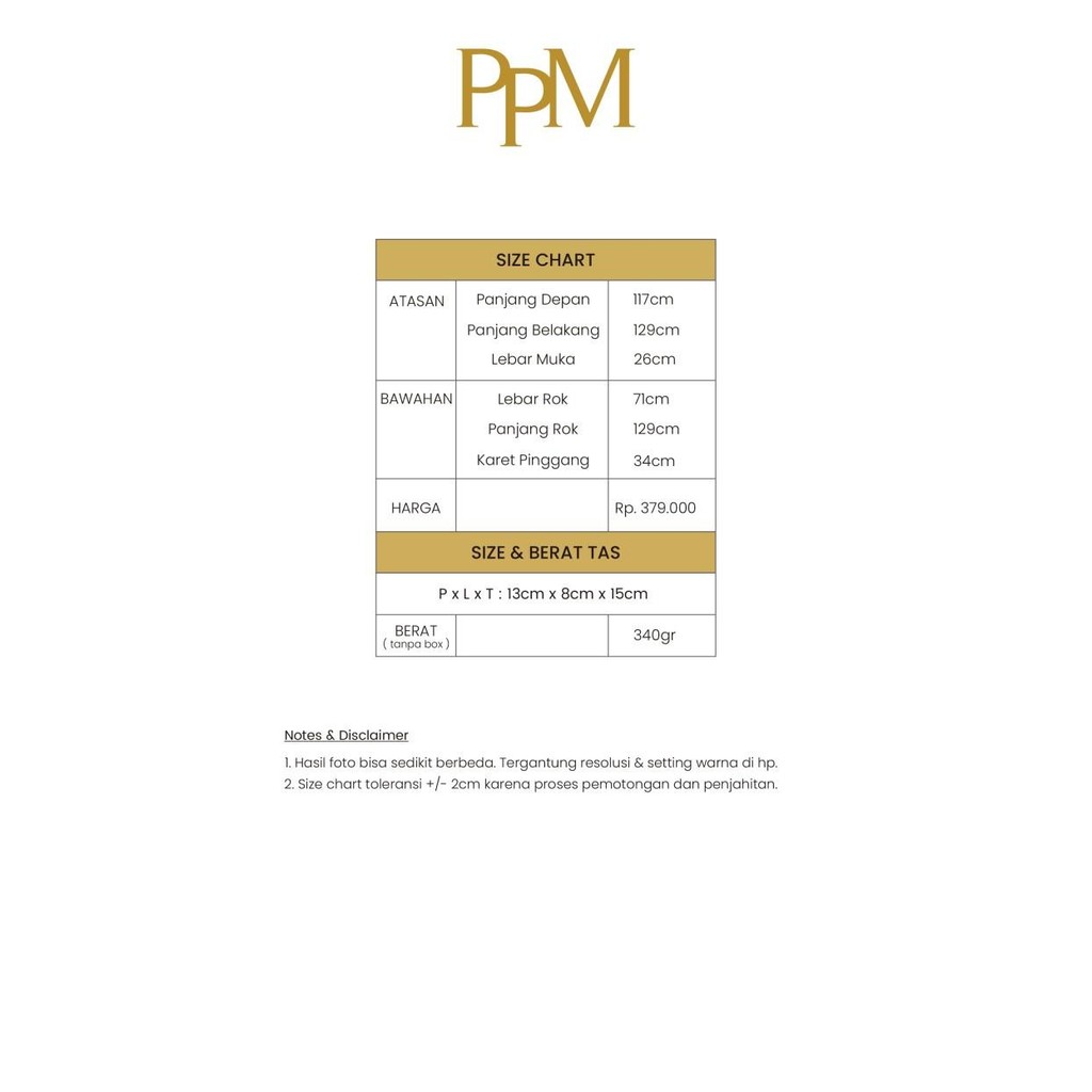 PPM - BIJOU TRAVEL MUKENA lembut premium