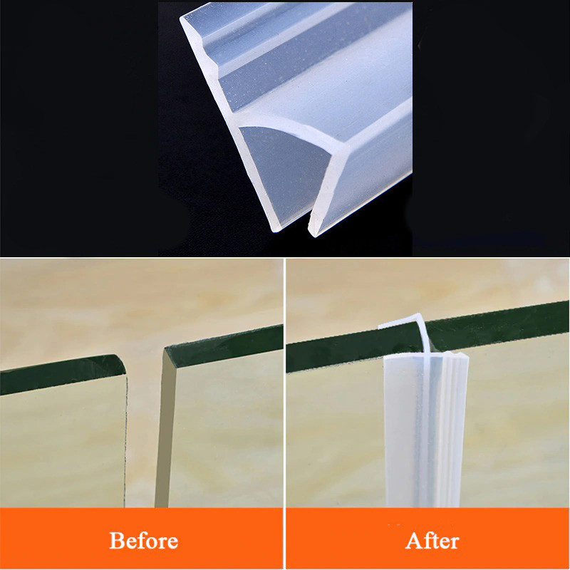 

GANCHUN Seal Strip Silikon Penyambung Pintu Jendela Kaca H Shape 3M 10mm
