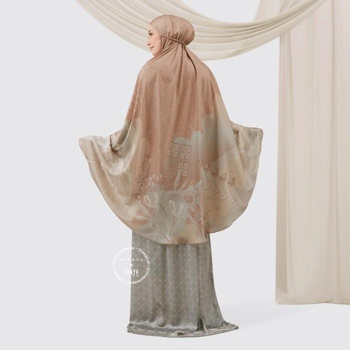Mukena Travel Printing Miraya x Senya Talavera Rosegold lembut premium