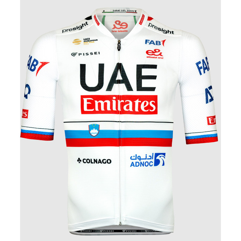 UAE TEAM EMIRATES 2024 Slovenia Champion Tadej Pogacar Magistrale Race Cut Jersey sepeda pria