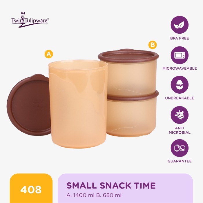 Toples Twin Tulipware Small Snack Time
