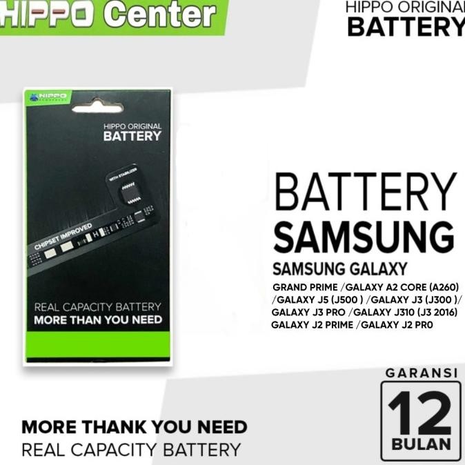 Baterai Hippo Samsung Galaxy J2 Prime /J3 /J5 / Grand Prime 3450Mah