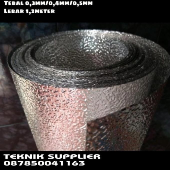 

SALE! SENG ALUMUNIUM 120 CM TEBAL 0.30 MM / ALUMUNIUM KULIT JERUK ANTI KARAT