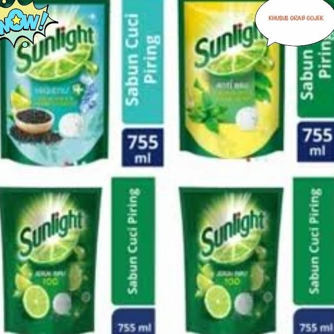 

SALE! SABUN CUCI PIRING SUNLIGHT 755ML / JERUK NIPIS / MINT X 1 DUS ISI 12