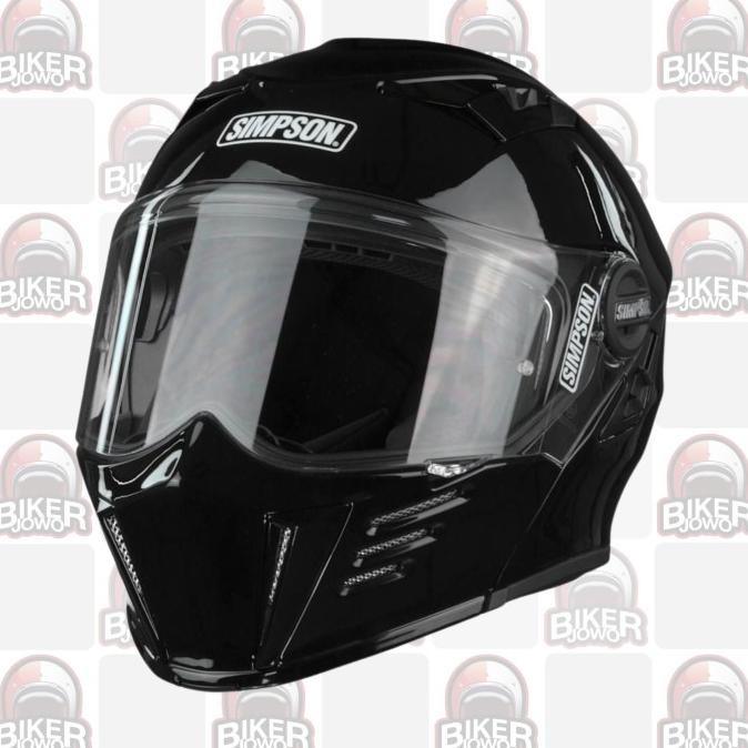 Termurah Helm Simpson Darksome Mod Bandit Modular Carbon - Solid Colour