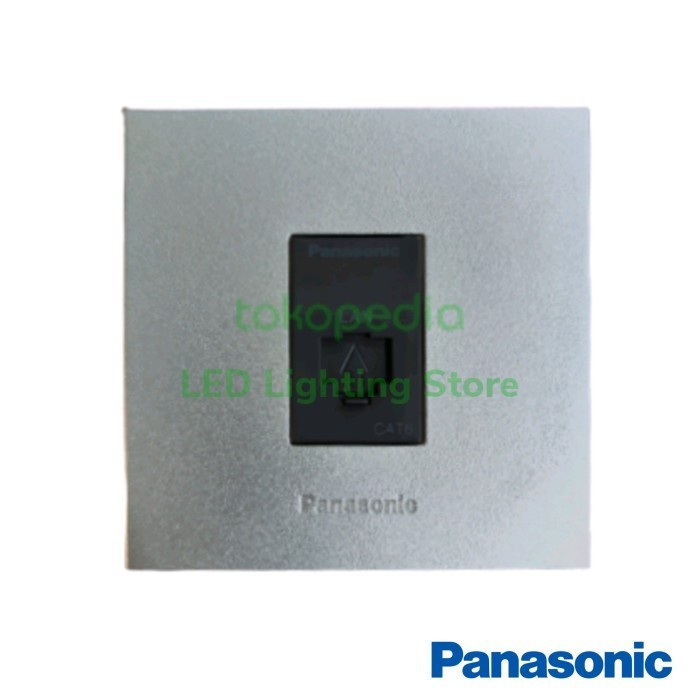 PANASONIC Outlet Data LAN CAT6 CAT6E SILVER HITAM WEJ24886H