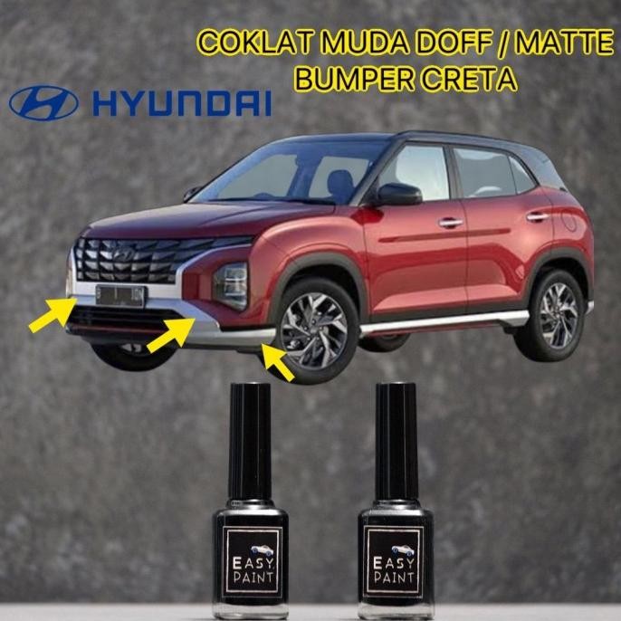 

SALE! CAT OLES MOBIL COKLAT MUDA DOFF MATTE KULIT JERUK BUMPER HYUNDAI CRETA