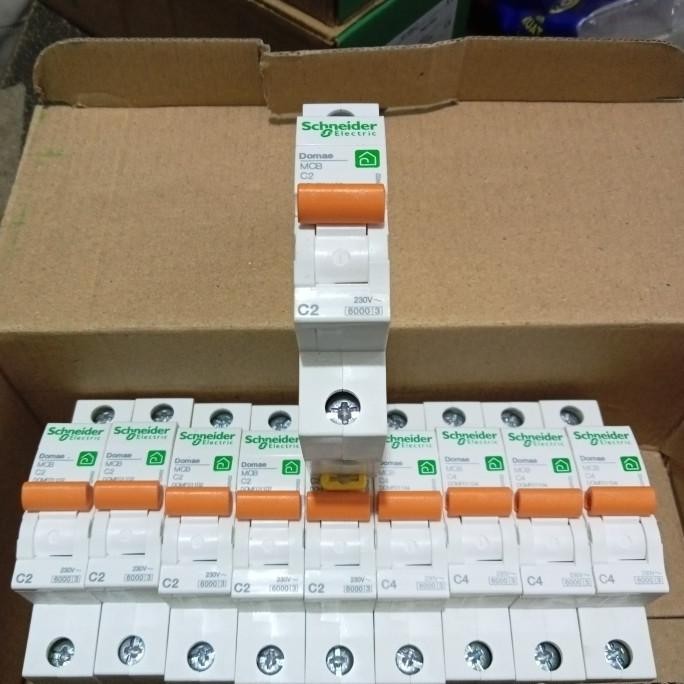 terbaru mcb domae schneider 1p 2a 4a original asli