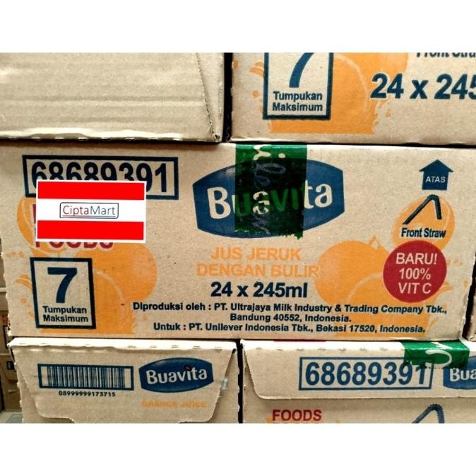 

SALE! BUAVITA JUS JERUK / ORANGE 24 X 250 ML