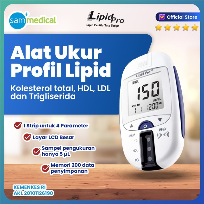 Lipid Pro Kolesterol Trigliserida HDL LDL Glucose Meter