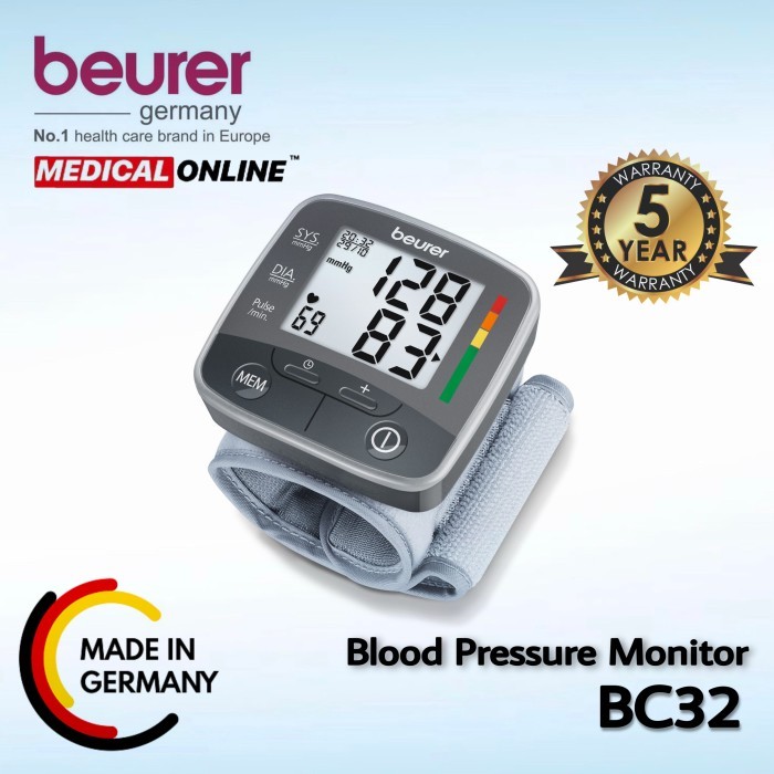 TENSIMETER DIGITAL PERGELANGAN TANGAN BC32 BC-32 BEURER MEDICAL ONLINE