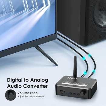 Kebidumei Audio Receiver Bluetooth DAC Digital to Analog Converter
