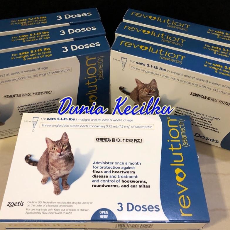 hjk Revolution Cat Blue  / Obat Kutu Kucing 1Tube