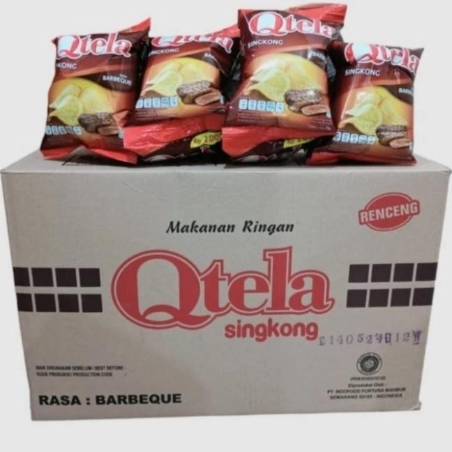 

trius chiki qtela bbq sapi panggang snack singkong 20 gr - 1 dus / 60 pcs