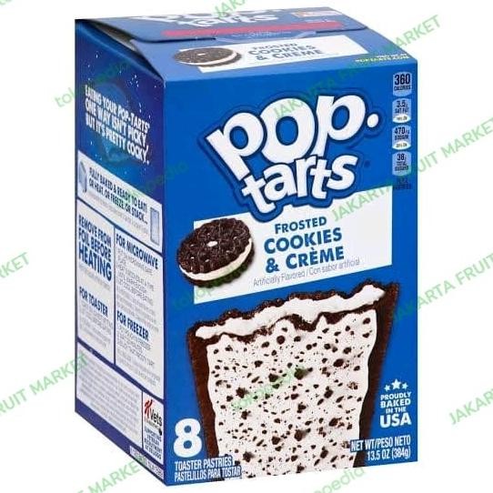 

stav (makanan ringan) kelloggs pop ts frosted cookies & creme 384g