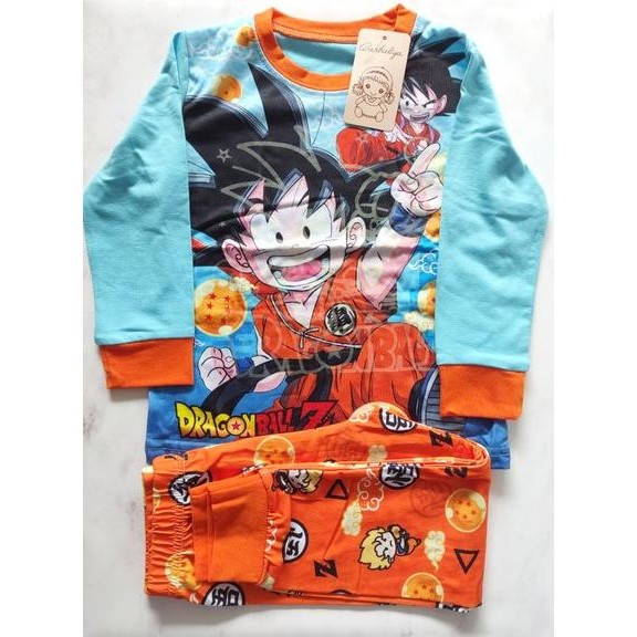 KLO Piyama Baju Tidur Karakter Anak Glow In The Dark Dragon Ball Son Goku B0941LL