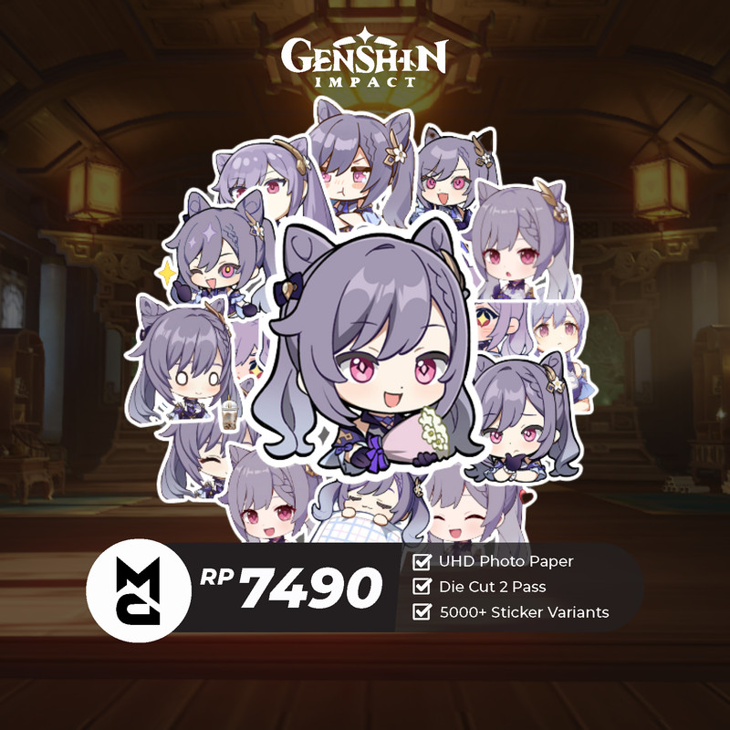 

Sticker Genshin Impact Keqing Sticker Anime Aesthetic Lucu Sticker Helm Laptop Motor Hp