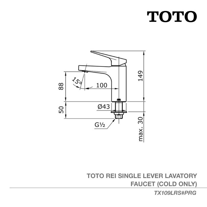 TOTO ROSE GOLD Lavatory Faucet TX109LRS Kran - Keran - Kran Wastafe