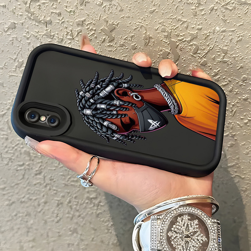 Casing Hp Untuk iPhone X Xr Xs Max Case Casing kotor kepang pria pola Kasing HP Softcase Silikon Kes