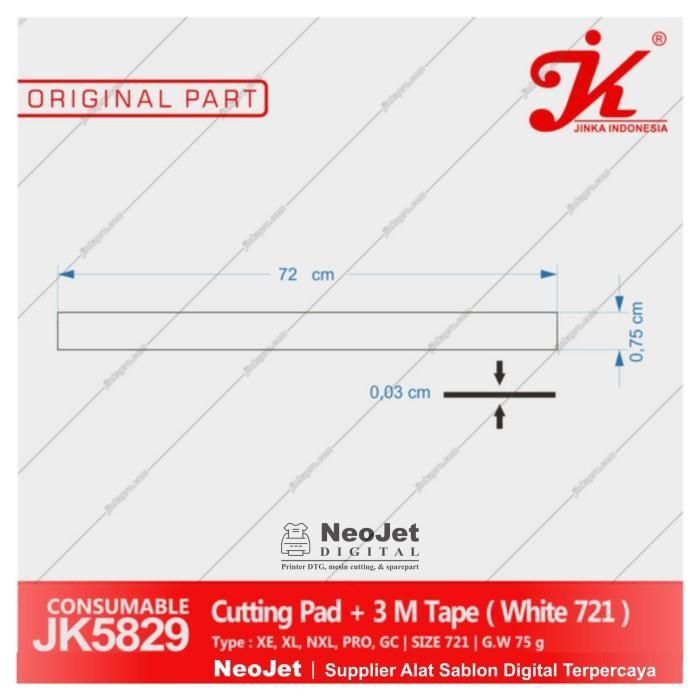 

JK5829 CUTTING PAD DOUBLE TAPE 3M TATAKAN PISAU JINKA 721
