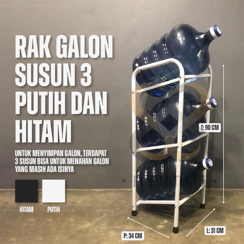 RAK GALON AIR 3 SUSUN EKONOMIS MURAH RAK GALON MIRING