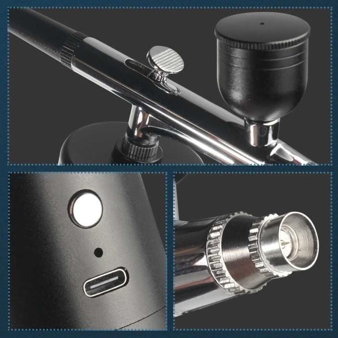 

Promo KKMOON Air Compressor Airbrush Painting Art Spray Gun 0.3mm 7ml SN4 COD