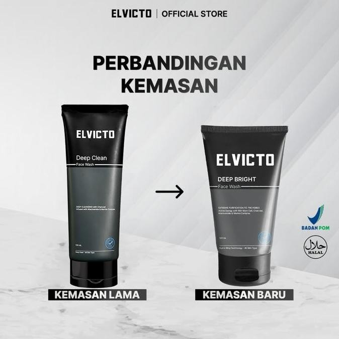 Elvicto Paket Premium A | Brightening Serum,Face Wash,Black Mask,Bright Up Moisturizer,Body Serum | 