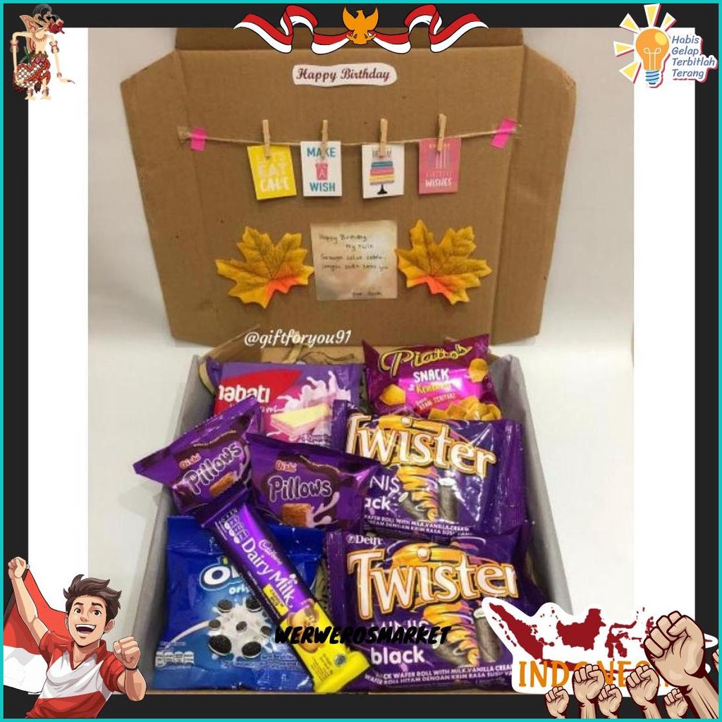 

Snack Box Edisi Custom Warna/Hampers Box/Hampers Snack/Hadiah Hampers Original Produk