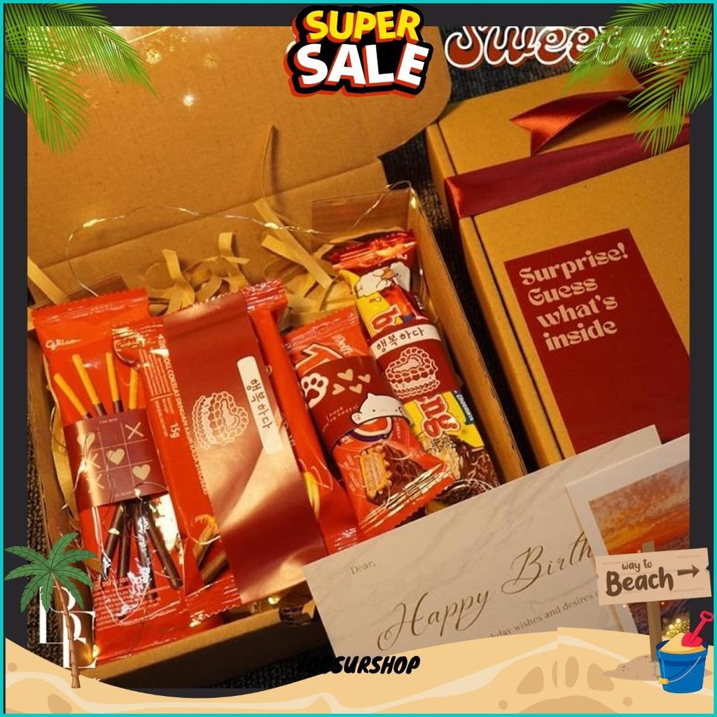 

Hampers Snack Box Set Kado Jajan Gift Box Makanan Minuman Makanan Ringan Ulang Tahun Valentine Wisuda Anniversary Sempro Hari Guru Bestie Crush Pacar Red Sweet Series Food Siap Kirim