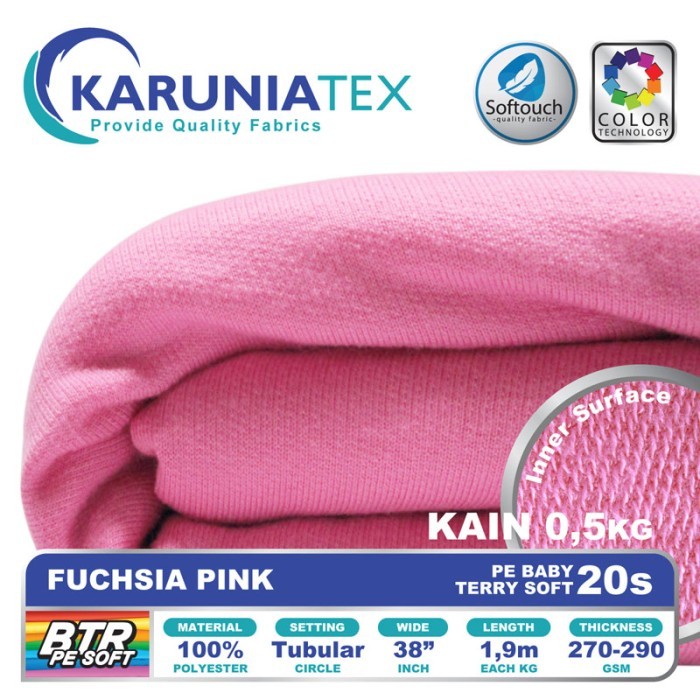 

Bahan Baby Terry PE Soft 20s 0,5Kg Fuchsia Pink Karunia Textile