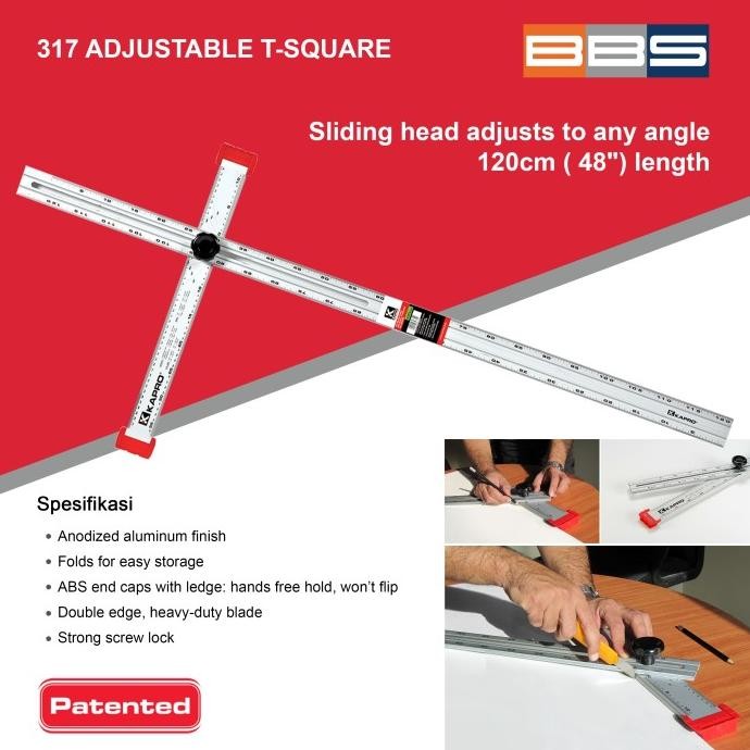 

CUCI GUDANG Penggaris Adjustable Drywall T-Square 120cm KAPRO 317 (BARANG REJECT / CACAT PRODUKSI)