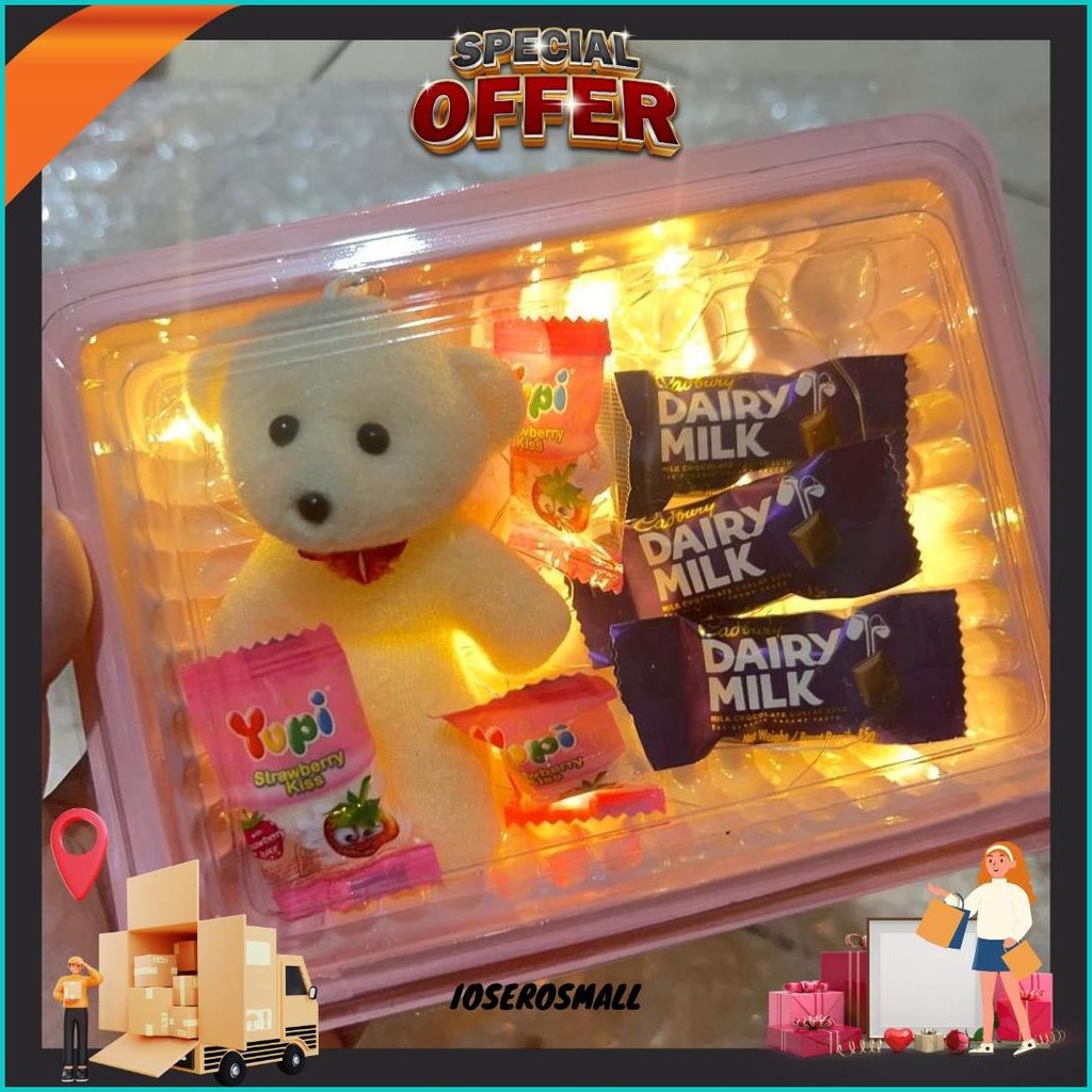 

(Langsung Kirim) Hampers Coklat Kado Mini Giftbox Lampu Love Valentine (Kdw176 Siap Kirim