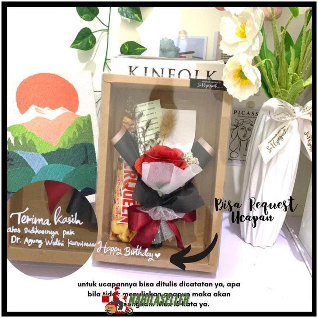

Gift Flower Box || Kado Valentine || Flower In Box || Buket Bunga || Kado Makassar Original Produk