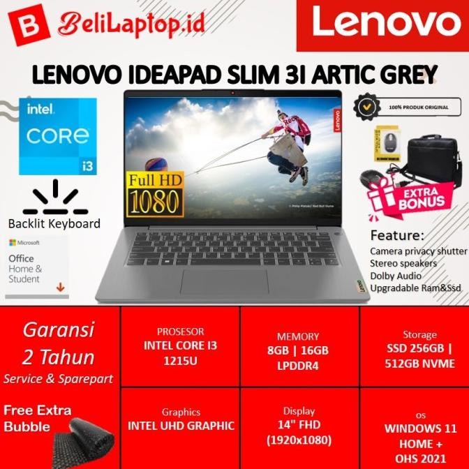Laptop Lenovo Ideapad Slim 3 14 Intel Core I3 16Gb 512Gb Ssd Grey